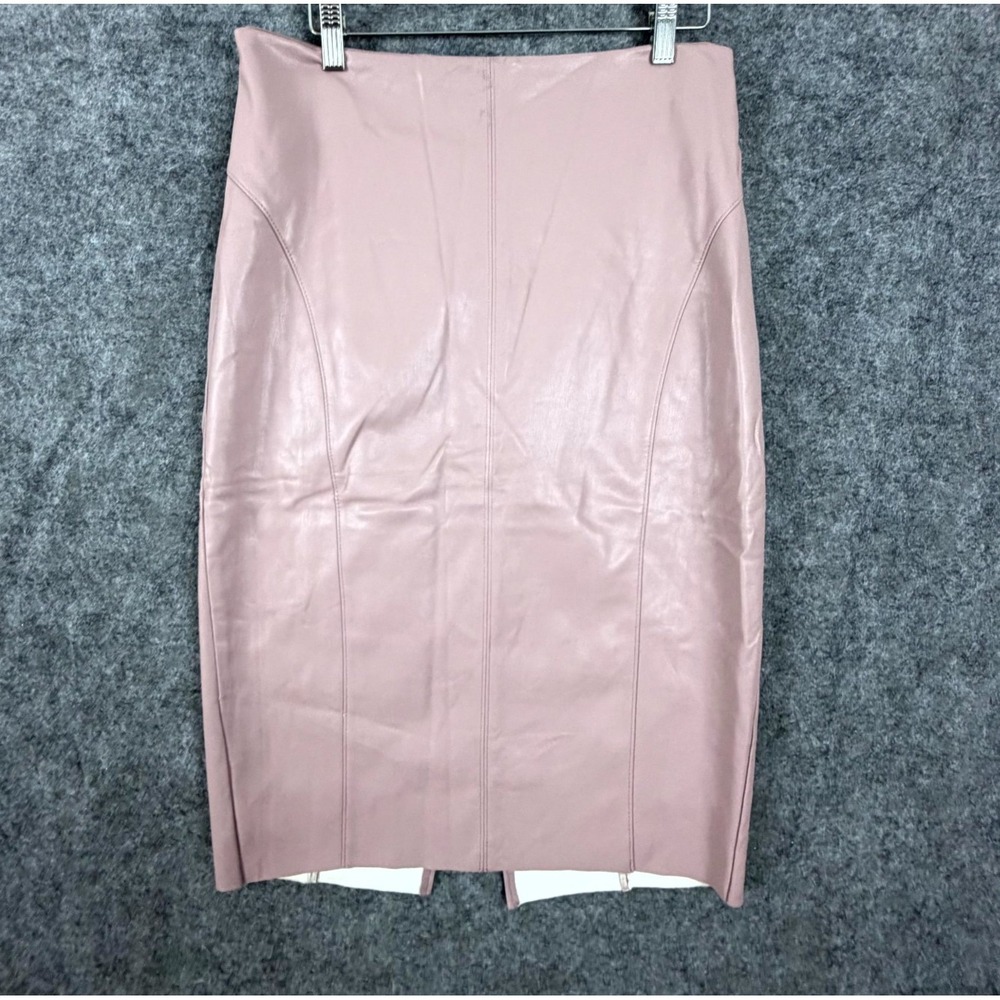 Express Faux Leather Pencil Skirt Womens 10 Pink Office Siren Career Chic Girly